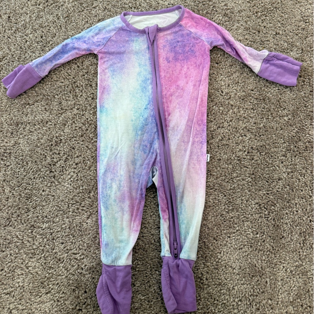 Little Sleepies Purple watercolor
